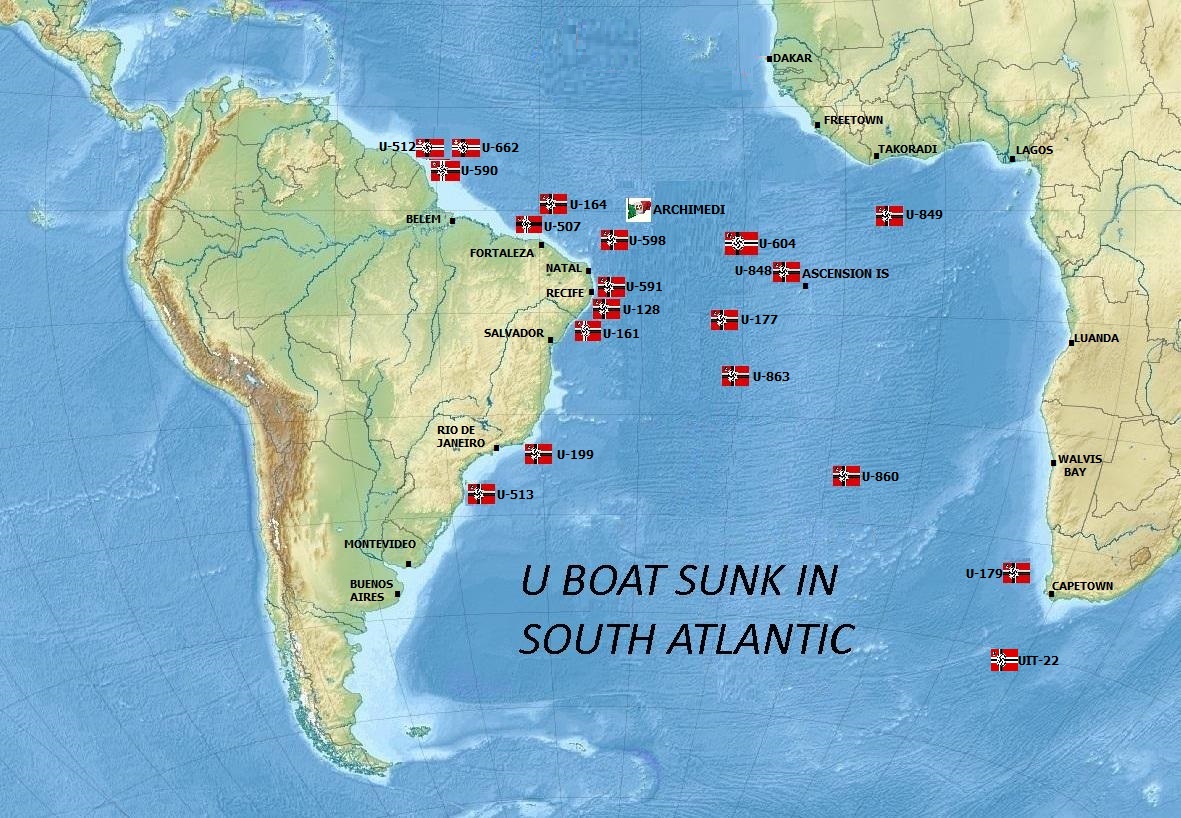 1)U BOATS SUNK IN SOUTH ATLANTIC Articles Sixtant War II in the